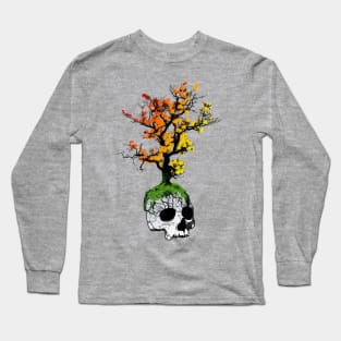 Tree Skull Autumn Long Sleeve T-Shirt